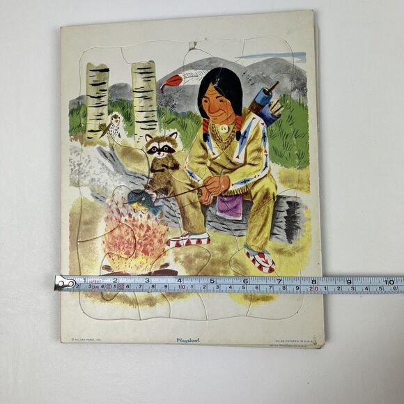 PLAYSKOOL Native American VTG 50s Puzzle Lot Indian  80-6A 6B USA Golden Press - Picture 10 of 10